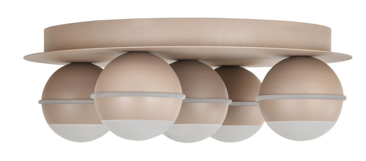 LED-DECKENLEUCHTE Biarritz 40/40/14 cm  - Sandfarben, Design, Kunststoff/Metall (40/40/14cm)