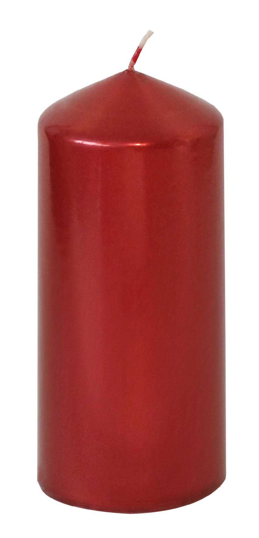 STUMPENKERZE  - Rot, Basics (5,7/13cm) - Steinhart