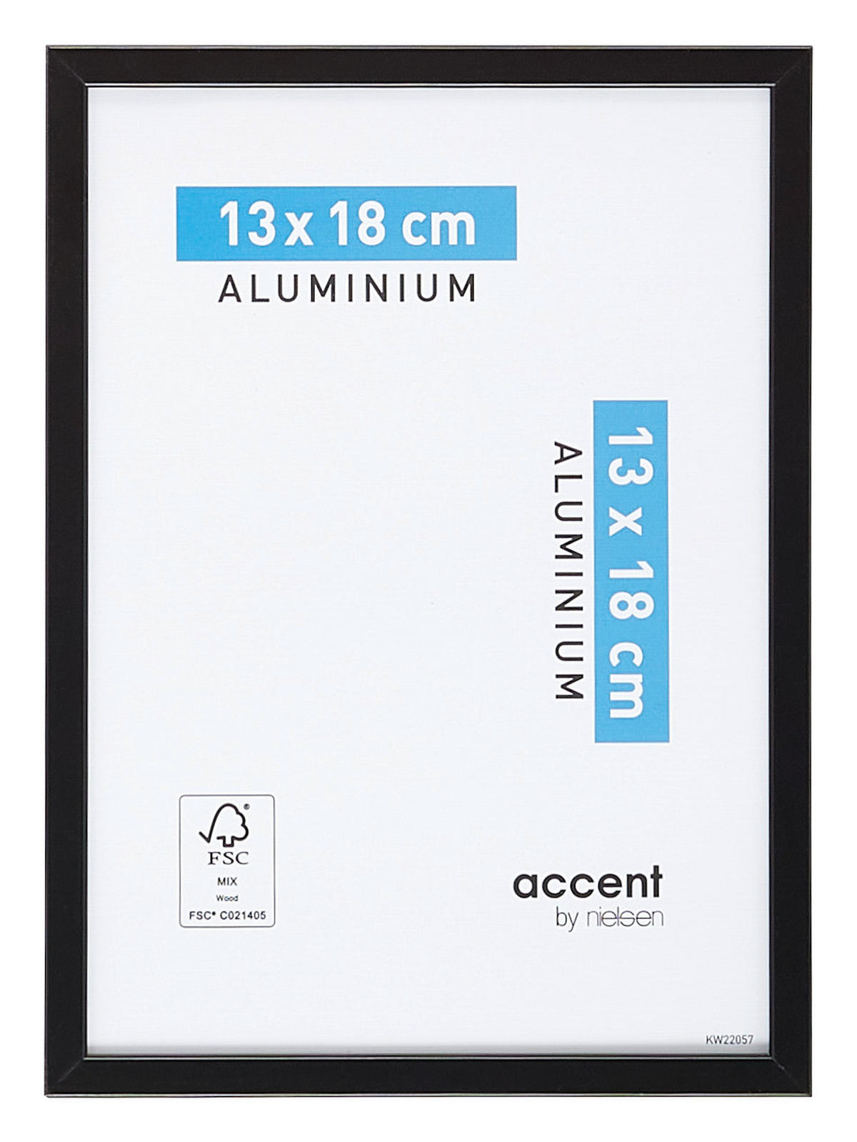 BILDERRAHMEN 13/18 cm  - Schwarz, Basics, Metall (13/18cm) - Nielsen