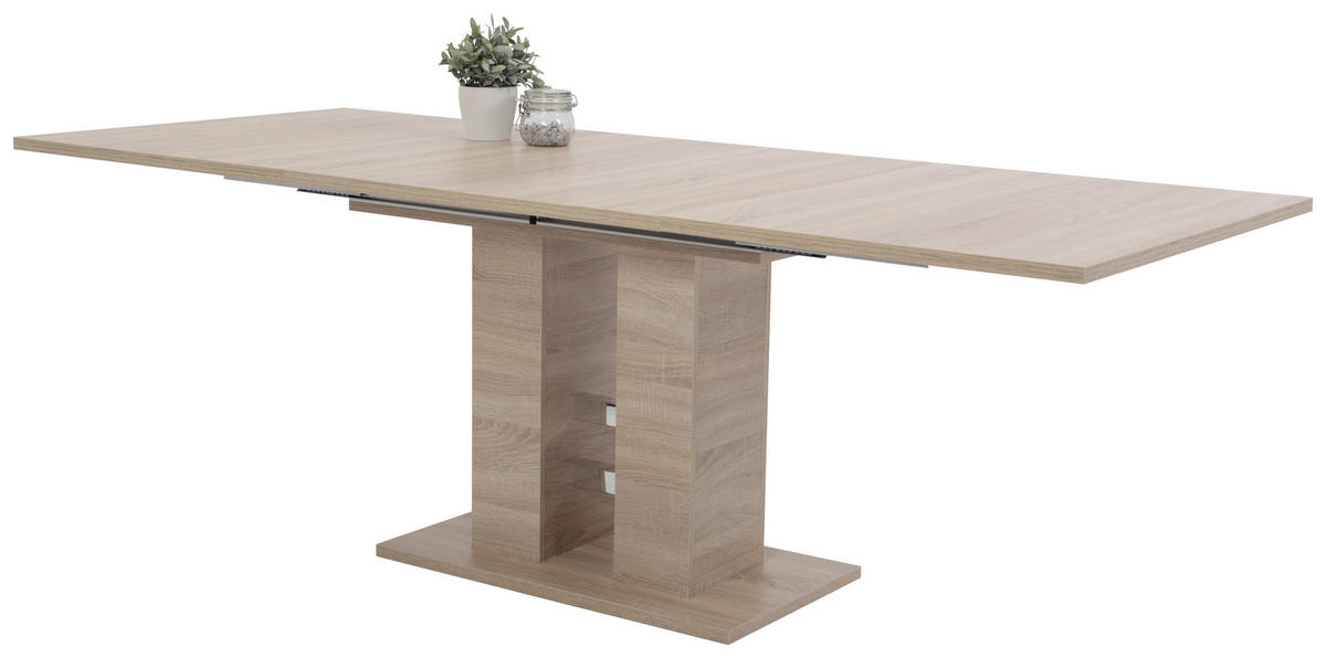 ESSTISCH Sonoma Eiche rechteckig  ausziehbar  - Eichefarben/Sonoma Eiche, MODERN, Holzwerkstoff (140-220/90/76cm) - Carryhome