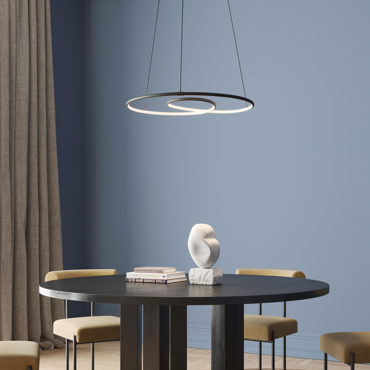 LED-HÄNGELEUCHTE Birmingham 67/150 cm   - Schwarz, LIFESTYLE, Kunststoff/Metall (67/150cm) - Novel