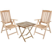 GARTENSET 3-teilig  - Teakfarben, Basics, Holz (70/59/105cm) - Gardenson