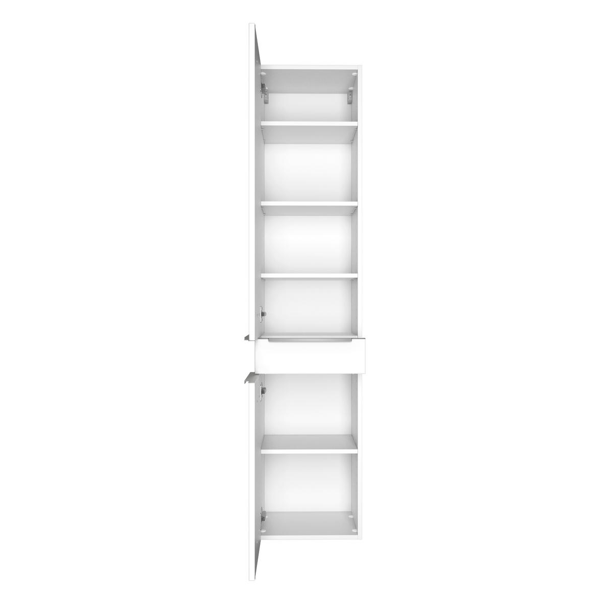 HOCHSCHRANK 40/180/35 cm  - Edelstahlfarben/Silberfarben, KONVENTIONELL, Holzwerkstoff/Kunststoff (40/180/35cm) - Xora