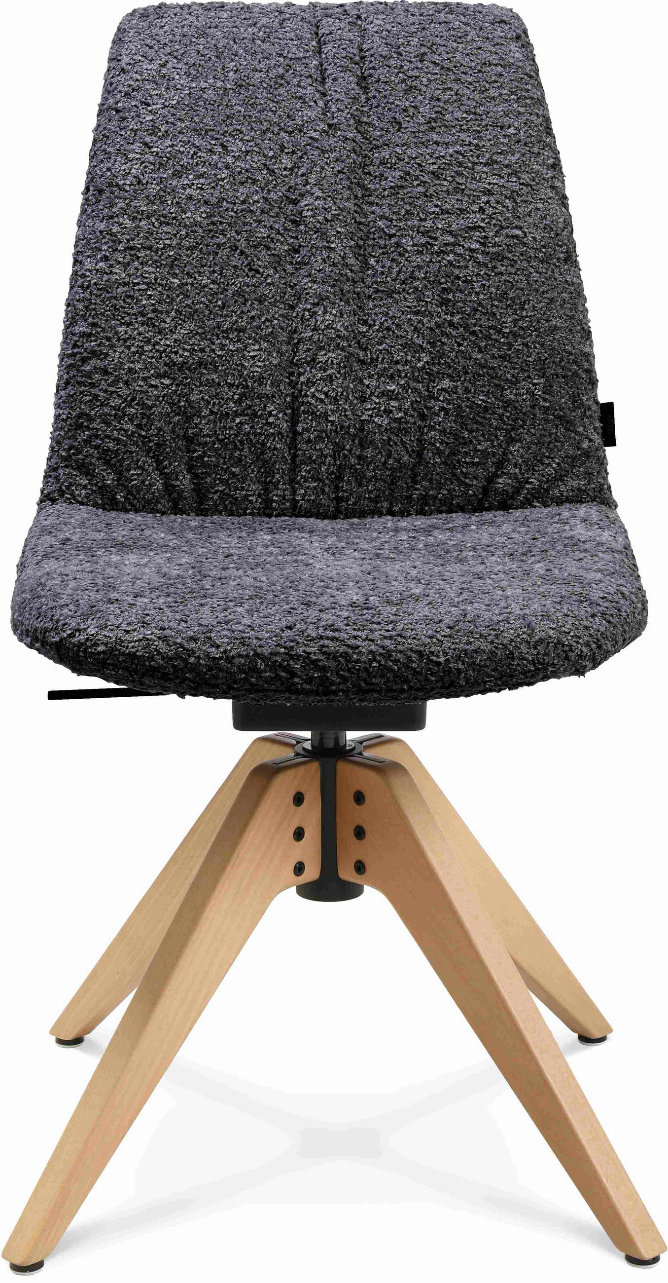STUHL  in Webstoff  - Eichefarben/Lavagrau, Design, Holz/Textil (46/82,5-85,25/55cm) - Johann Jakob