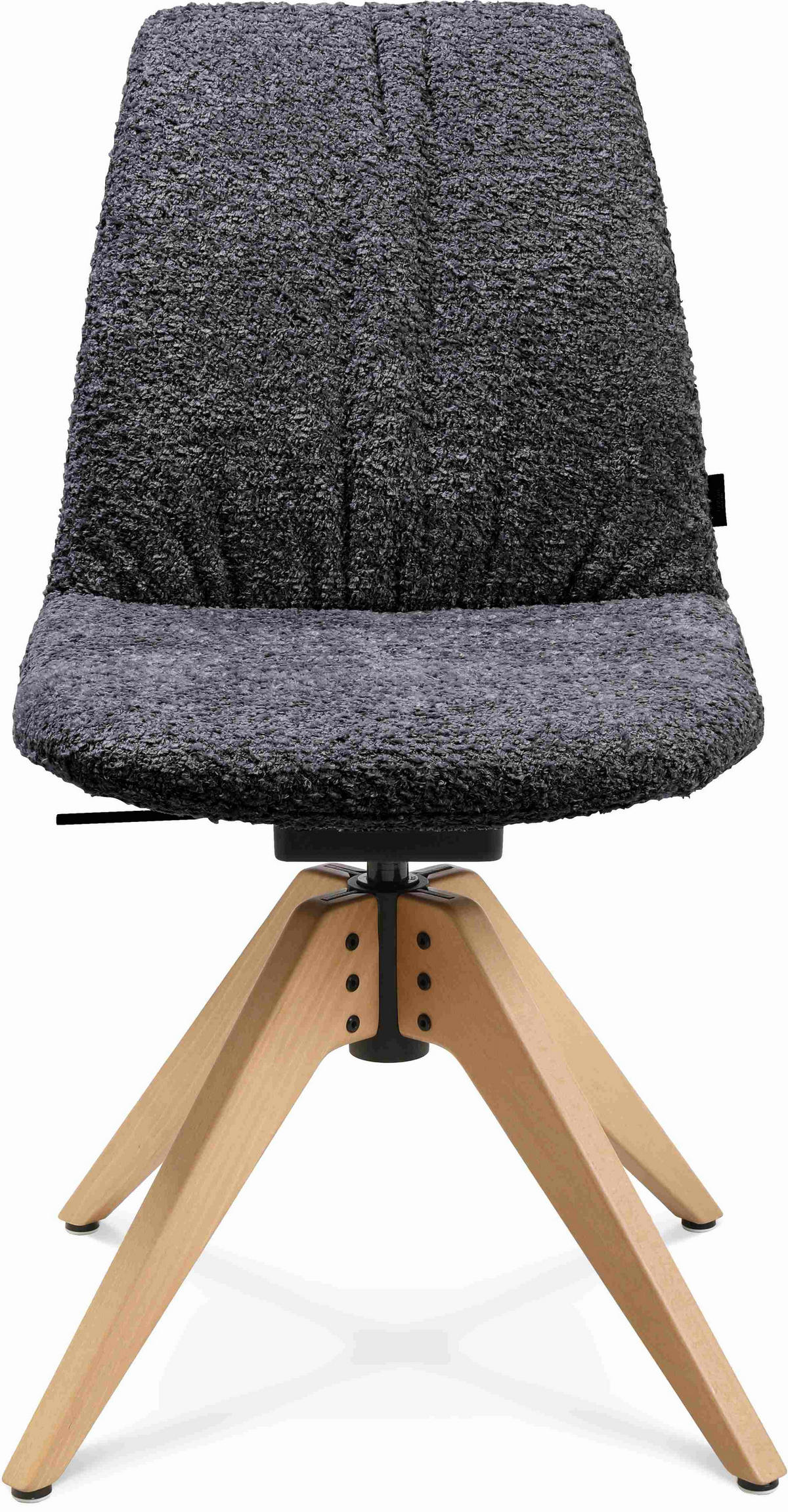 STUHL  in Webstoff  - Eichefarben/Lavagrau, Design, Holz/Textil (46/82,5-85,25/55cm) - Johann Jakob