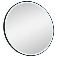 FÜRDŐSZOBATÜKÖR 90/90/3,2 cm  - fekete/átlátszó, Design, műanyag/Üveg (90/90/3,2cm) - Sadena