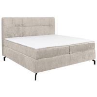 BOXSPRINGBETT 160/200 cm  in Beige  - Beige/Schwarz, Design, Textil/Metall (160/200cm) - Esposa