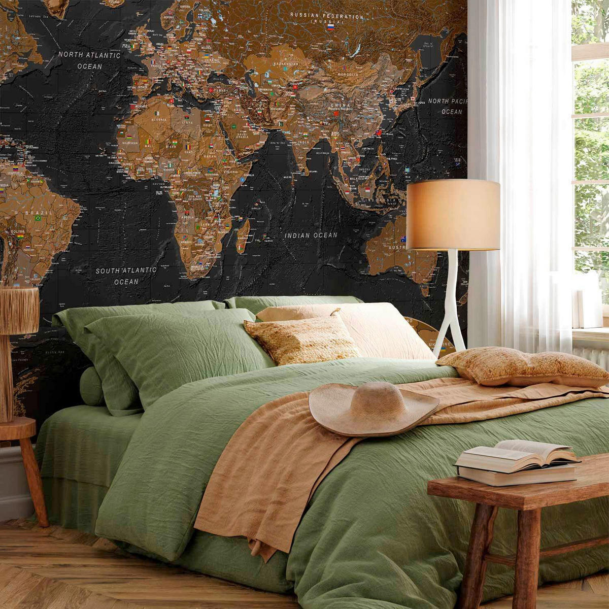 FOTOTAPETE  - Schwarz/Braun, LIFESTYLE, Textil (250/175cm) - artgeist