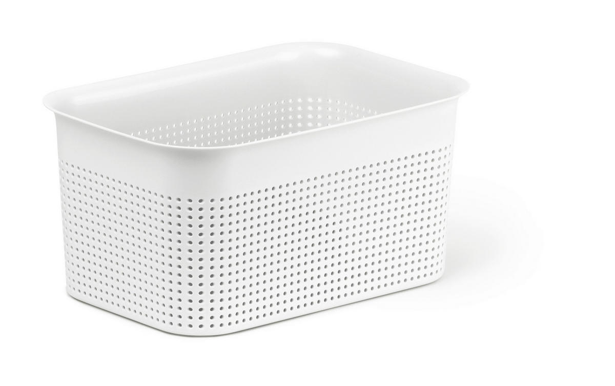 BOX - Weiß, Basics, Kunststoff (26,2/18/21,1cm) - Rotho