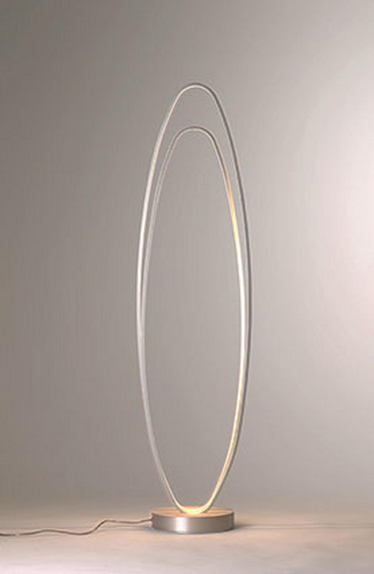 LED-STEHLEUCHTE - Alufarben, Design, Metall (120/33/25cm) - BOPP
