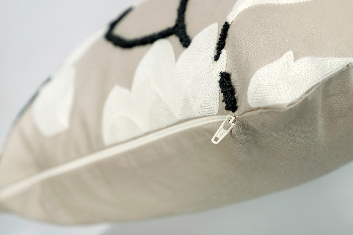 KISSENHÜLLE SW-Fleur beige 45/45 cm  - Beige/Creme, Basics, Textil (45/45cm) - Schöner Wohnen