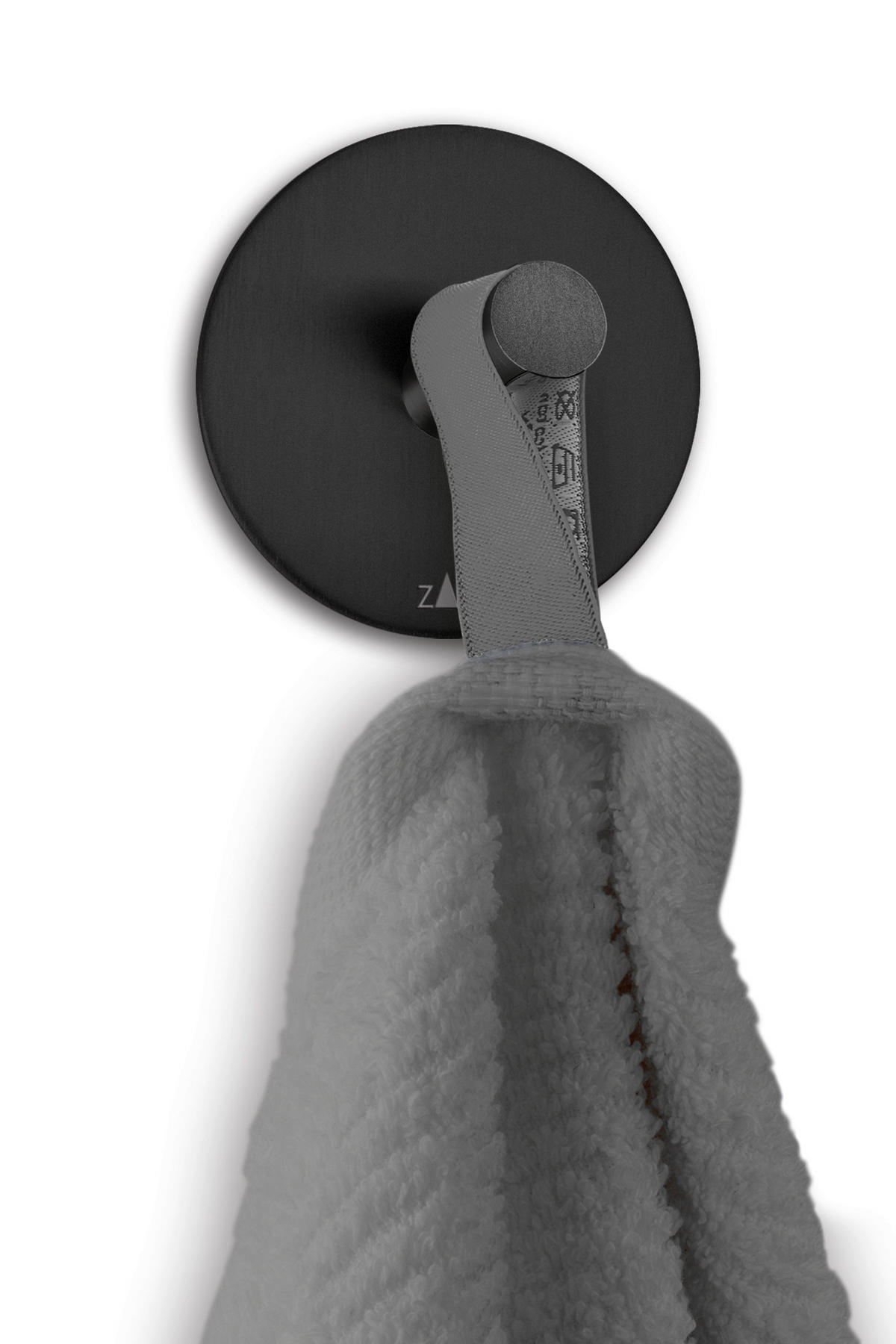 HANDTUCHHAKEN - Schwarz, Basics, Metall (5,5cm) - Zack