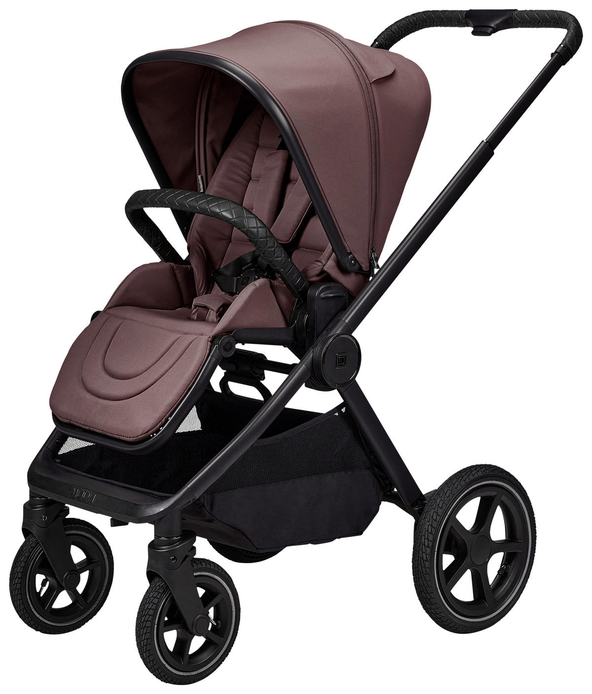 KINDERWAGENSET  GIO FOLD SET AIR  tonka  - Schwarz/Mokka, Basics, Textil/Metall (120/58/92cm) - Moon Edition