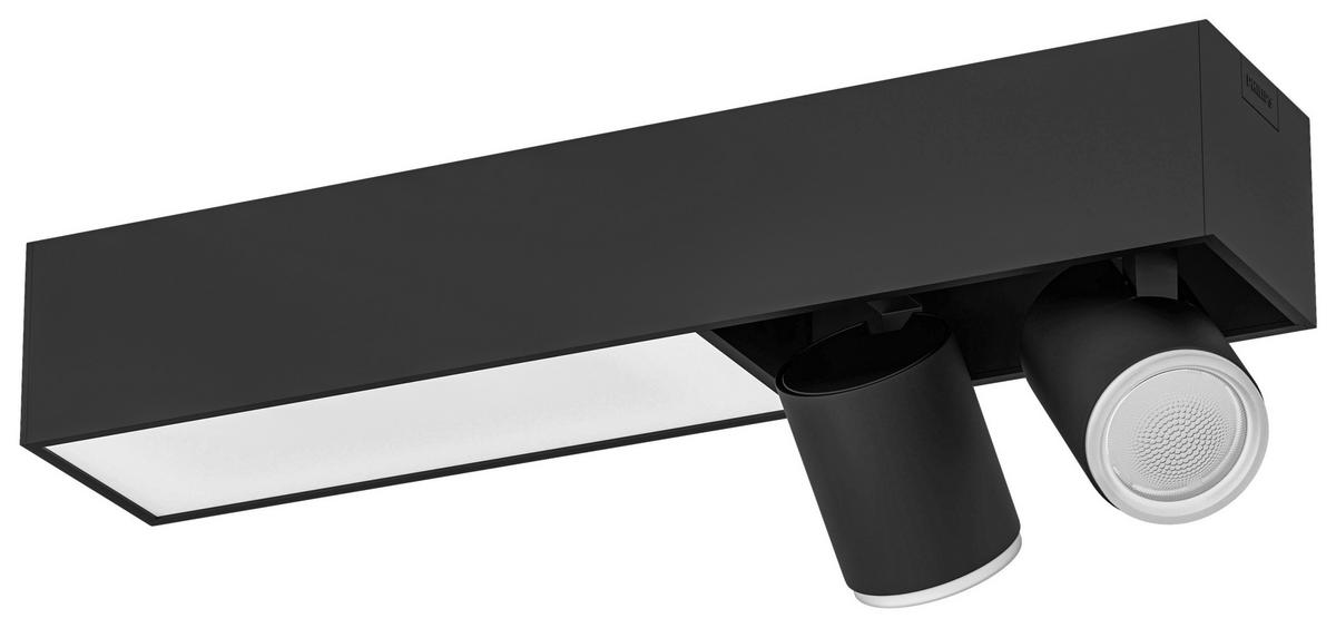 LED-DECKENLEUCHTE 40,8/12,7/8,5 cm   - Schwarz, Basics, Metall (40,8/12,7/8,5cm) - Philips HUE