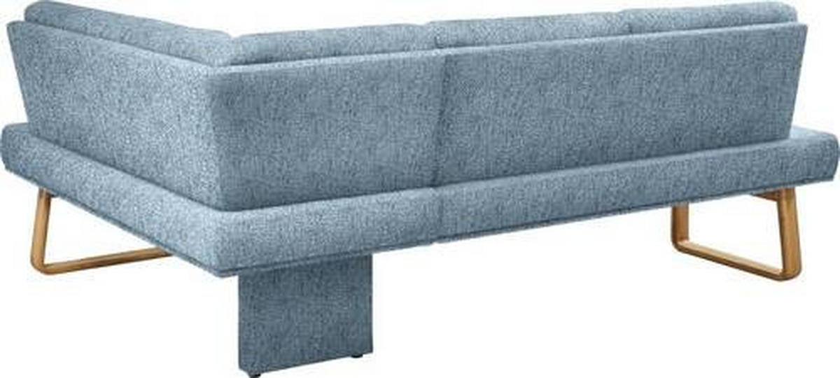 ECKBANK 240/174 cm  in Eichefarben, Hellblau  - Eichefarben/Hellblau, Design, Holz/Textil (240/174cm) - Dieter Knoll