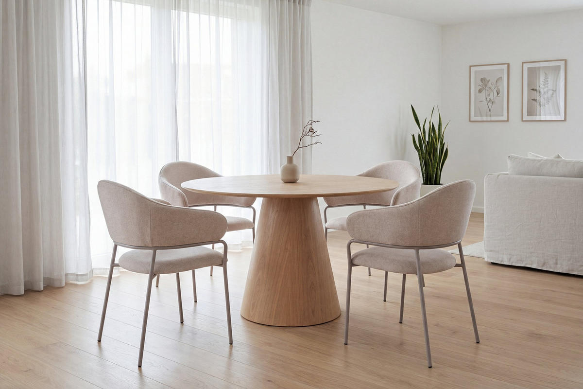 ESSTISCH in Holz, Holzwerkstoff 120/120/76 cm  - Eichefarben, Design, Holz/Holzwerkstoff (120/120/76cm) - MID.YOU