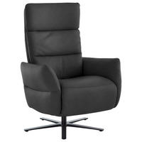 RELAXSESSEL in Leder Anthrazit  - Anthrazit/Schwarz, Design, Leder/Metall (82/119/85cm) - Dieter Knoll