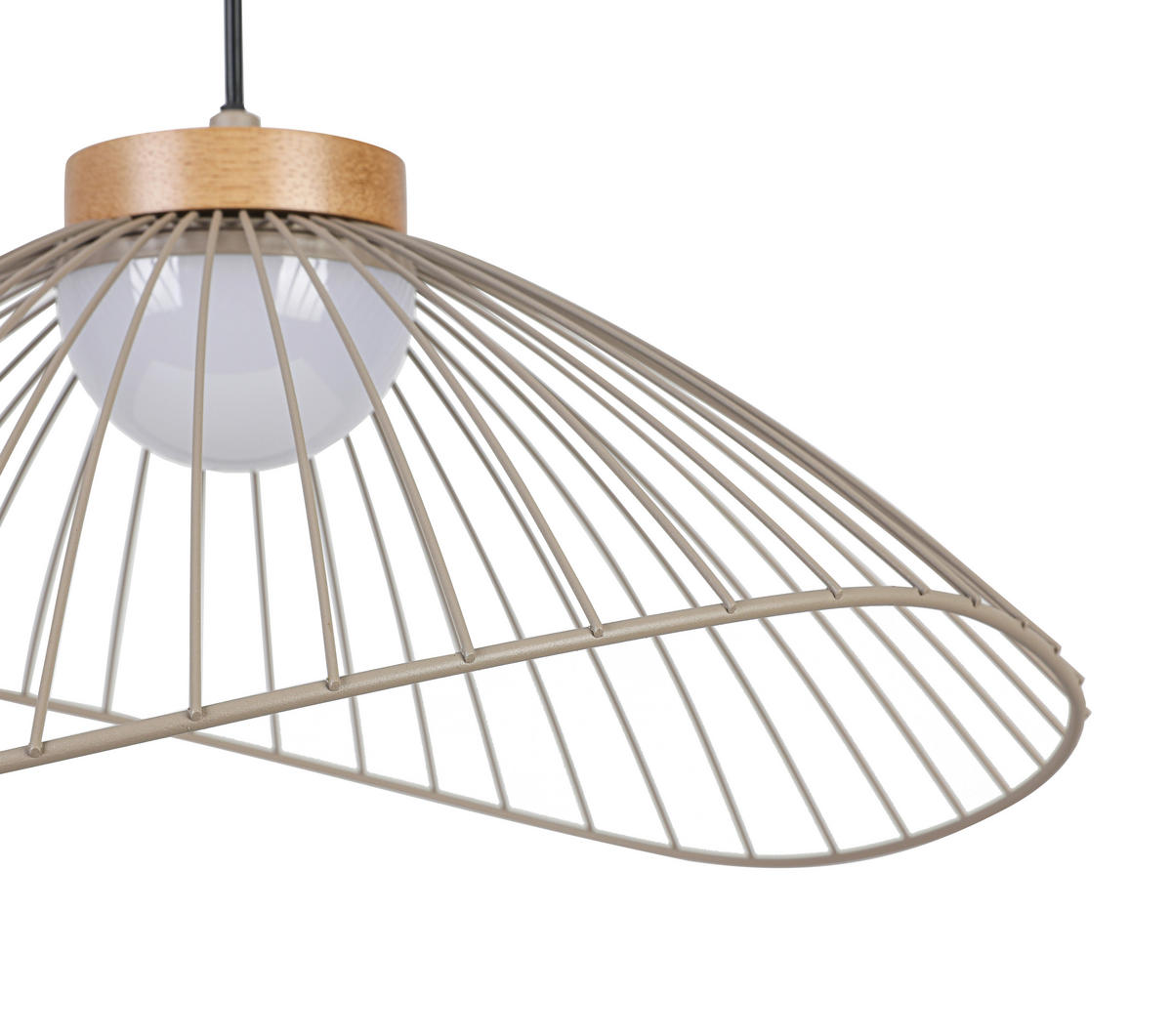HÄNGELEUCHTE 45/43/22,5 cm  - Sandfarben/Naturfarben, Trend, Holz/Kunststoff (45/43/22,5cm) - Collett's Monde