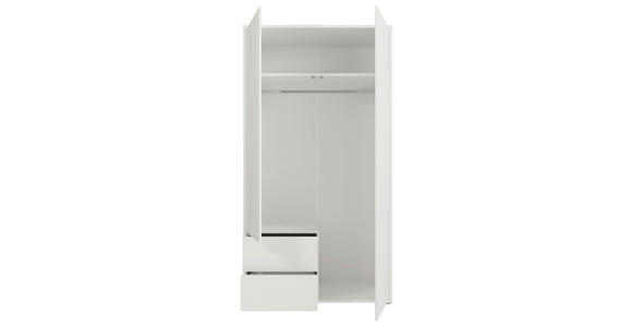 DREHTÜRENSCHRANK 115/214/60 cm,  in Weiß, 2-türig  - Weiß, Trend, Holzwerkstoff (115/214/60cm) - Carryhome