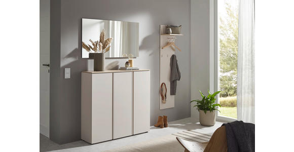 SCHUHSCHRANK 120,3/113,2/34 cm  - Kaschmir/Eichefarben, Design, Holzwerkstoff/Kunststoff (120,3/113,2/34cm) - Voleo