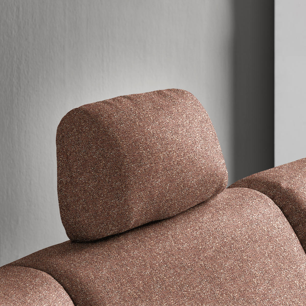 ECKSOFA  in Mikrovelours Terracotta  227/208 cm  - Terracotta/Alufarben, KONVENTIONELL, Textil/Metall (227/208cm) - Sedda