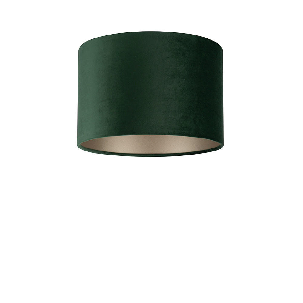 LEUCHTENSCHIRM 30/24 cm   - Dunkelgrün, Basics, Textil/Metall (30/24cm)