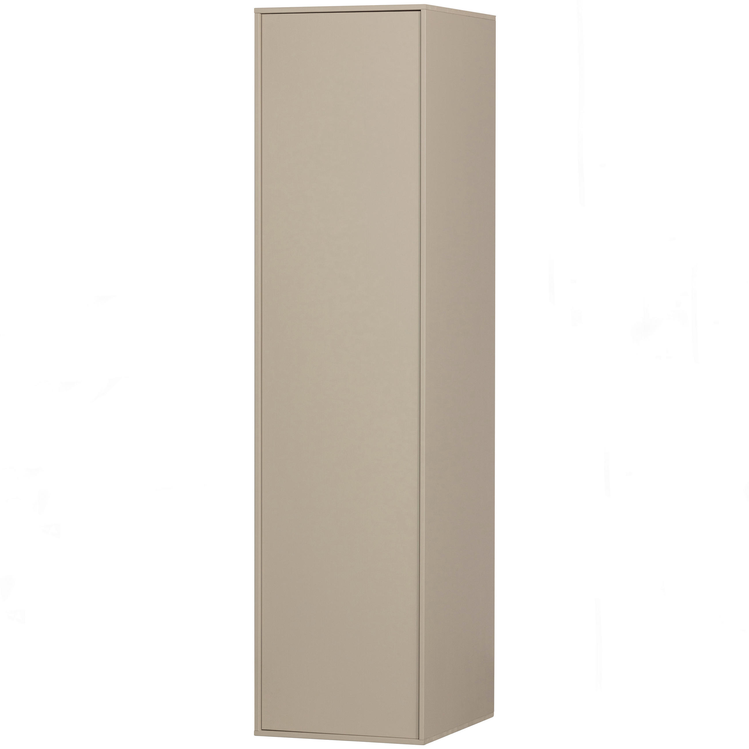 DREHTÜRENSCHRANK 50/200/58 cm,  in Grau, 1-türig  - Schwarz/Grau, Design, Holz/Holzwerkstoff (50/200/58cm) - Livetastic