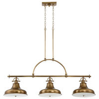 HÄNGELEUCHTE Emery 133.3/73/34.3 cm   - Messingfarben, Design, Glas/Metall (133.3/73/34.3cm) - Elstead Lighting