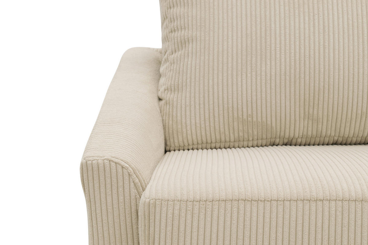 SCHLAFSOFA Mikrofaser Beige  - Beige/Schwarz, Basics, Kunststoff/Textil (168/86/96cm) - MID.YOU