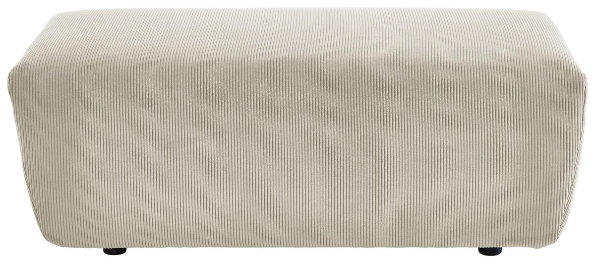 HOCKER in Textil Naturfarben  - Schwarz/Naturfarben, Design, Kunststoff/Textil (115/44/74cm) - Beldomo Style