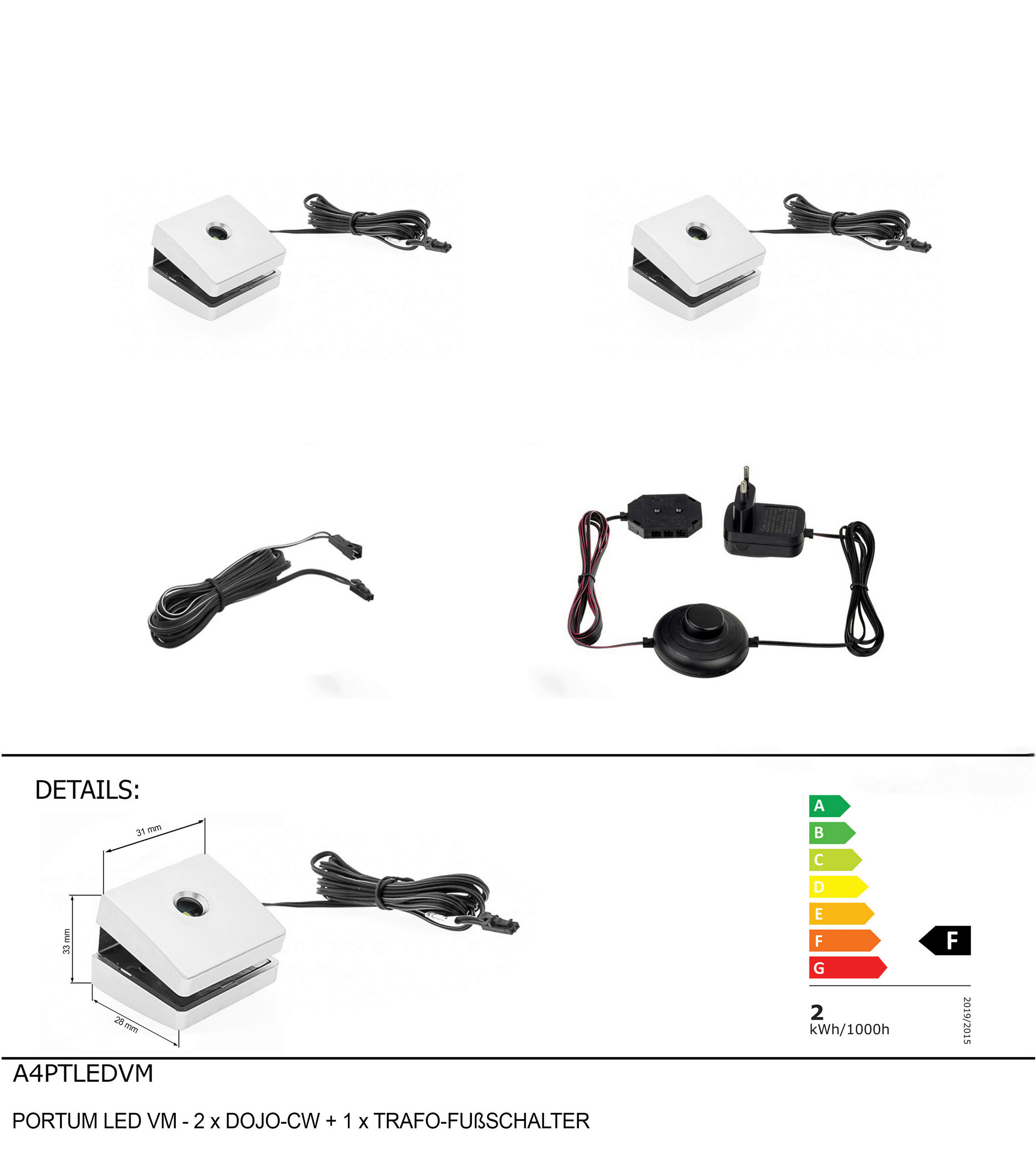 LED-KLEMMLEUCHTE   - Silberfarben, KONVENTIONELL, Kunststoff - Carryhome