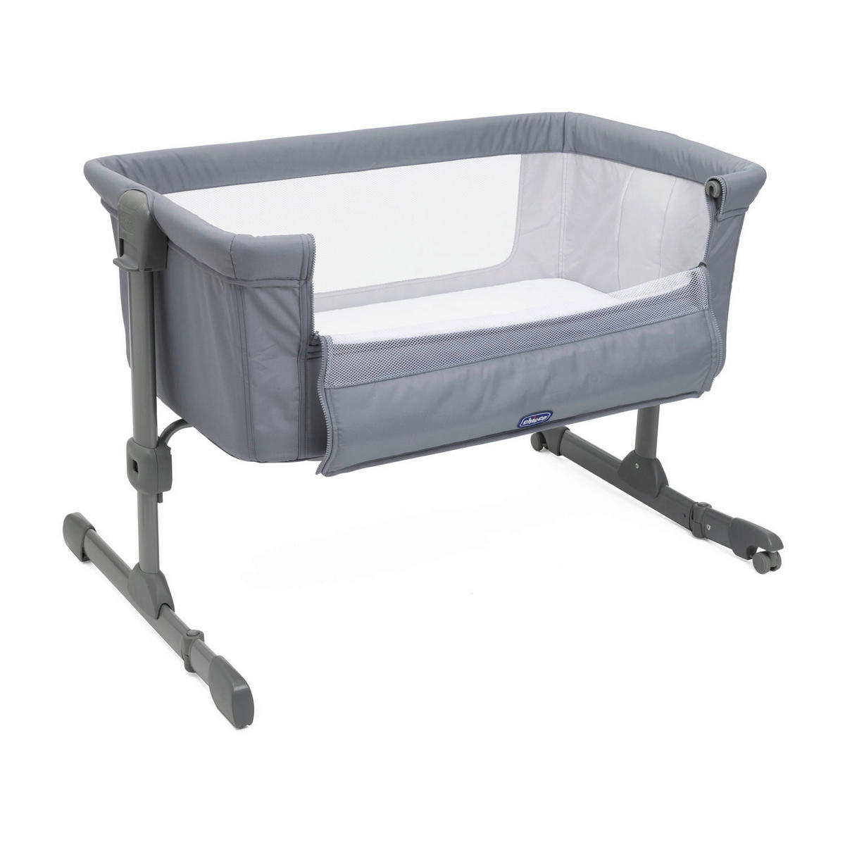 BEISTELLBETT NEXT2ME ESSENTIAL  - Grau, Basics, Textil/Metall (98/65/80/70,5cm) - Chicco