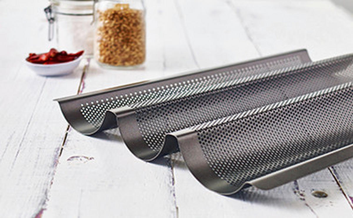 BAGUETTE-BLECH - Schwarz, KONVENTIONELL, Metall (28/38,5/4cm) - Birkmann