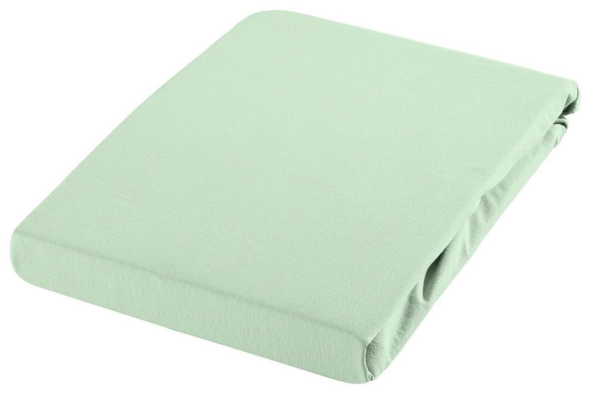 CEARȘAF CU ELASTIC 90-100/200-220 cm  - verde, Basics, textil (90-100/200-220cm) - Novel
