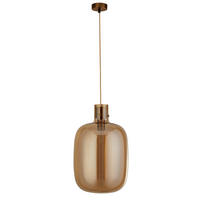 HÄNGLAMPA Barrel 30/127 cm  - bärnstensfärgad, Design, metall/glas (30/127cm)