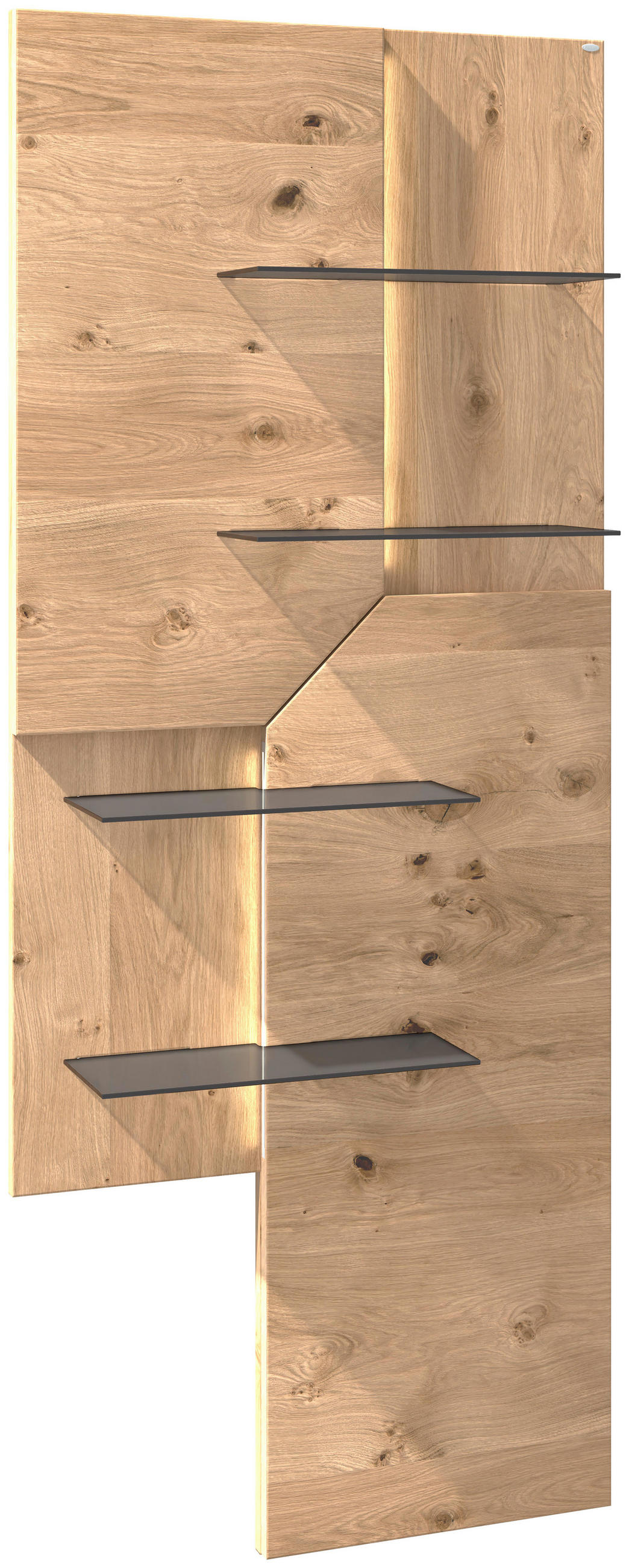 WANDPANEEL Wildeiche  79,6/192/22,8 cm  - Wildeiche, Design, Glas/Holz (79,6/192/22,8cm) - Voglauer