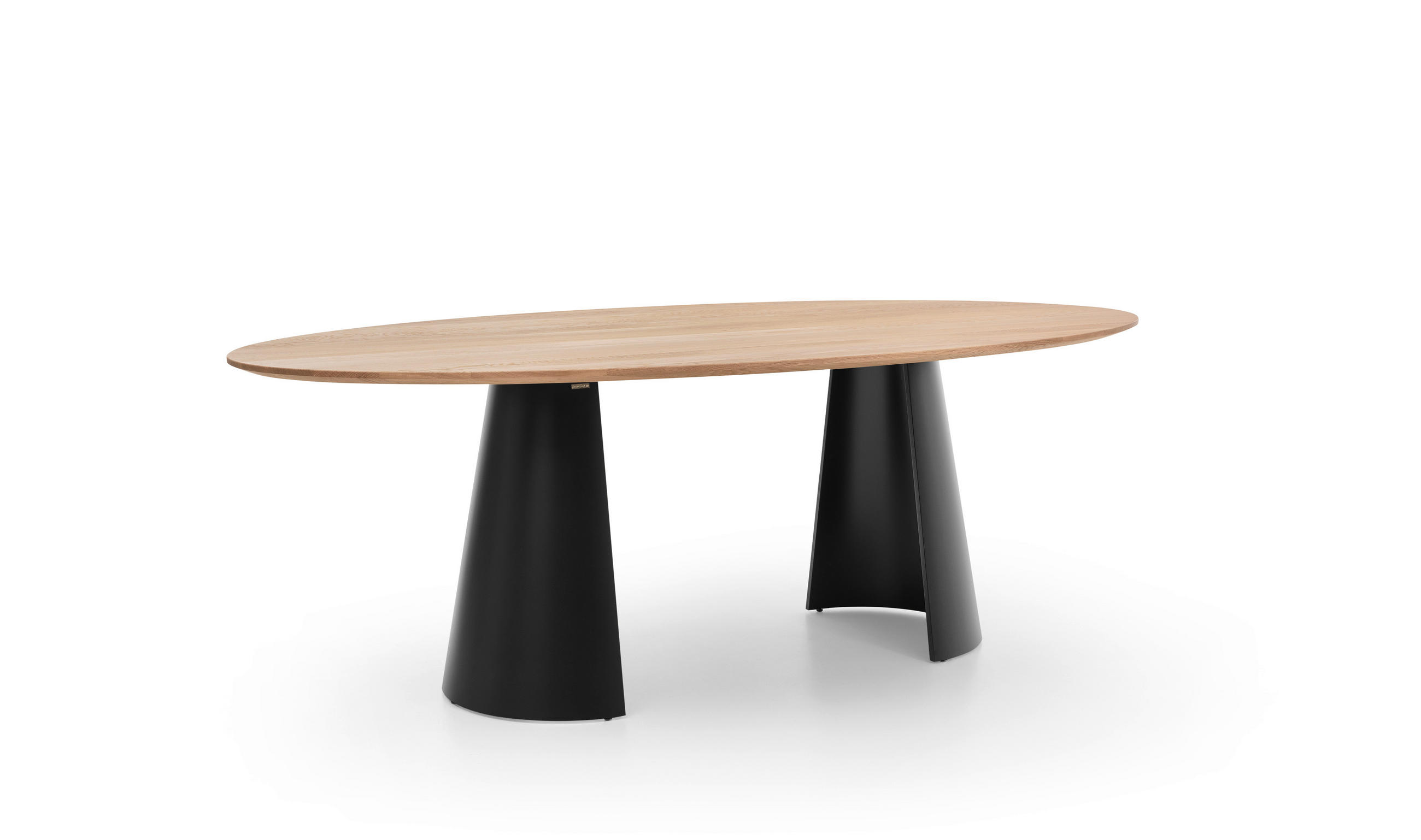 ESSTISCH 220/115/76 cm Echtholz  Holz in verschiedenen Größen erhältlich, in verschiedenen Holzarten erhältlich Schwarz, Eichefarben  - Eichefarben/Schwarz, Design, Holz (220/115/76cm) - Musterring
