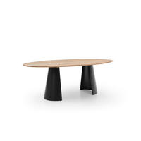 ESSTISCH 220/115/76 cm Echtholz  Holz in verschiedenen Größen erhältlich, in verschiedenen Holzarten erhältlich Schwarz, Eichefarben  - Eichefarben/Schwarz, Design, Holz (220/115/76cm) - Musterring