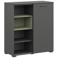 KOMMODE 100/108/41,9 cm Graphitfarben, Salbeigrün  - Salbeigrün/Anthrazit, Design, Holzwerkstoff/Metall (100/108/41,9cm) - Cantus