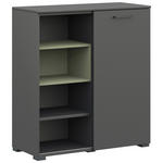 KOMMODE  in 100/108/41,9 cm  - Salbeigrün/Anthrazit, Design, Holzwerkstoff/Metall (100/108/41,9cm) - Cantus