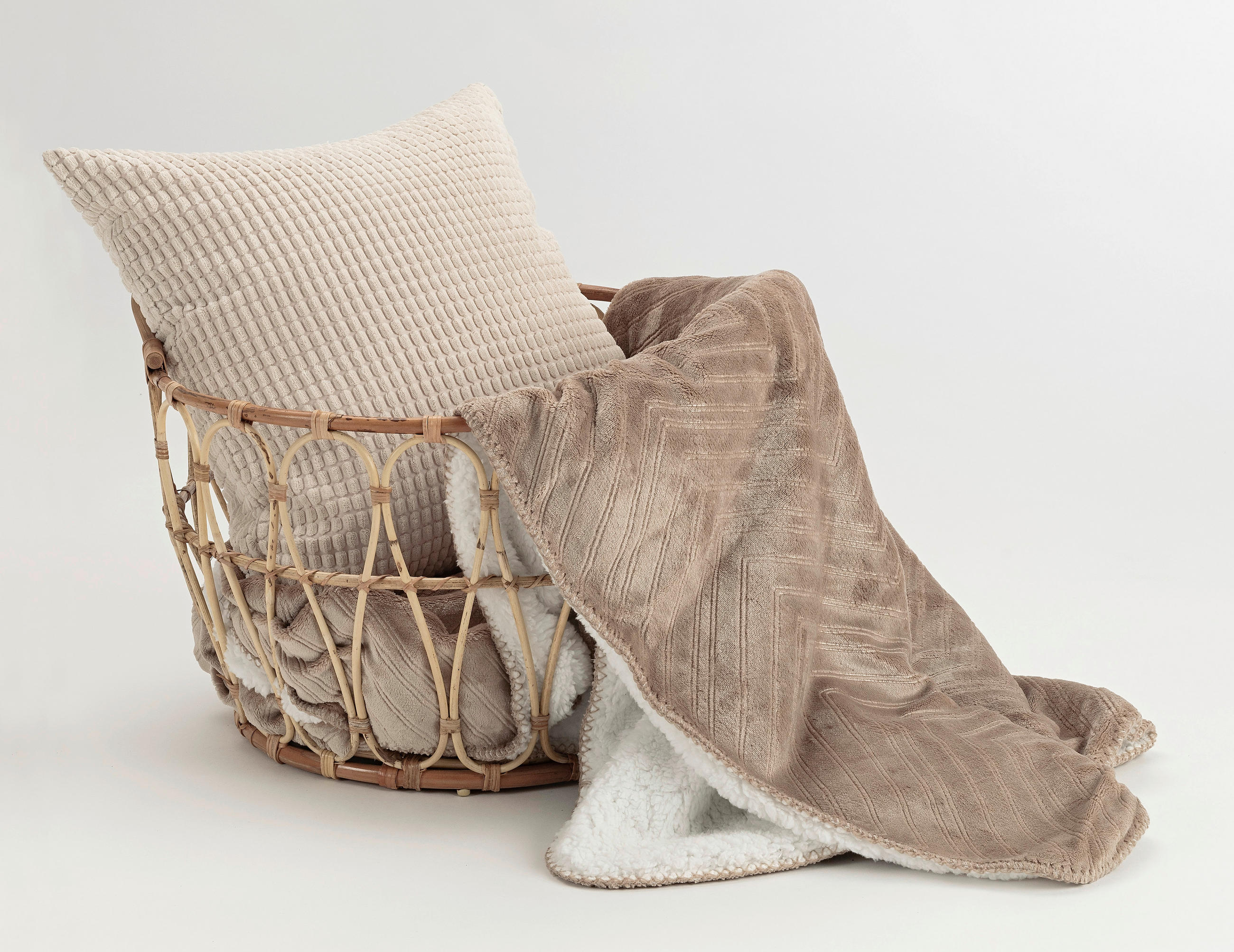 PLÄD 130/170 cm  - beige, Basics, textil (130/170cm)