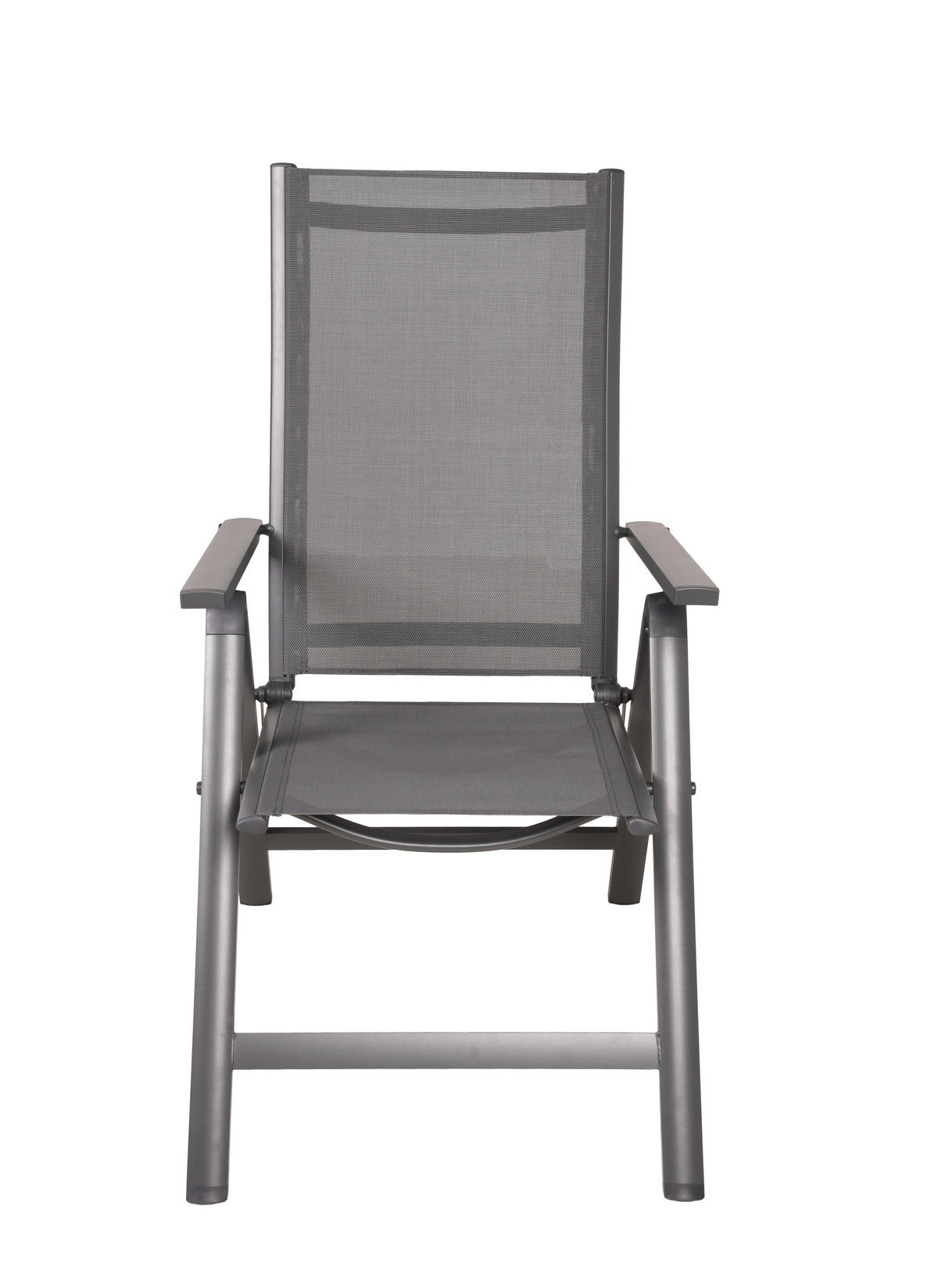 GARTENKLAPPSTUHL-SET Aluminium Anthrazit  - Anthrazit, MODERN, Kunststoff/Metall (59,5/107/73cm) - Gardenson
