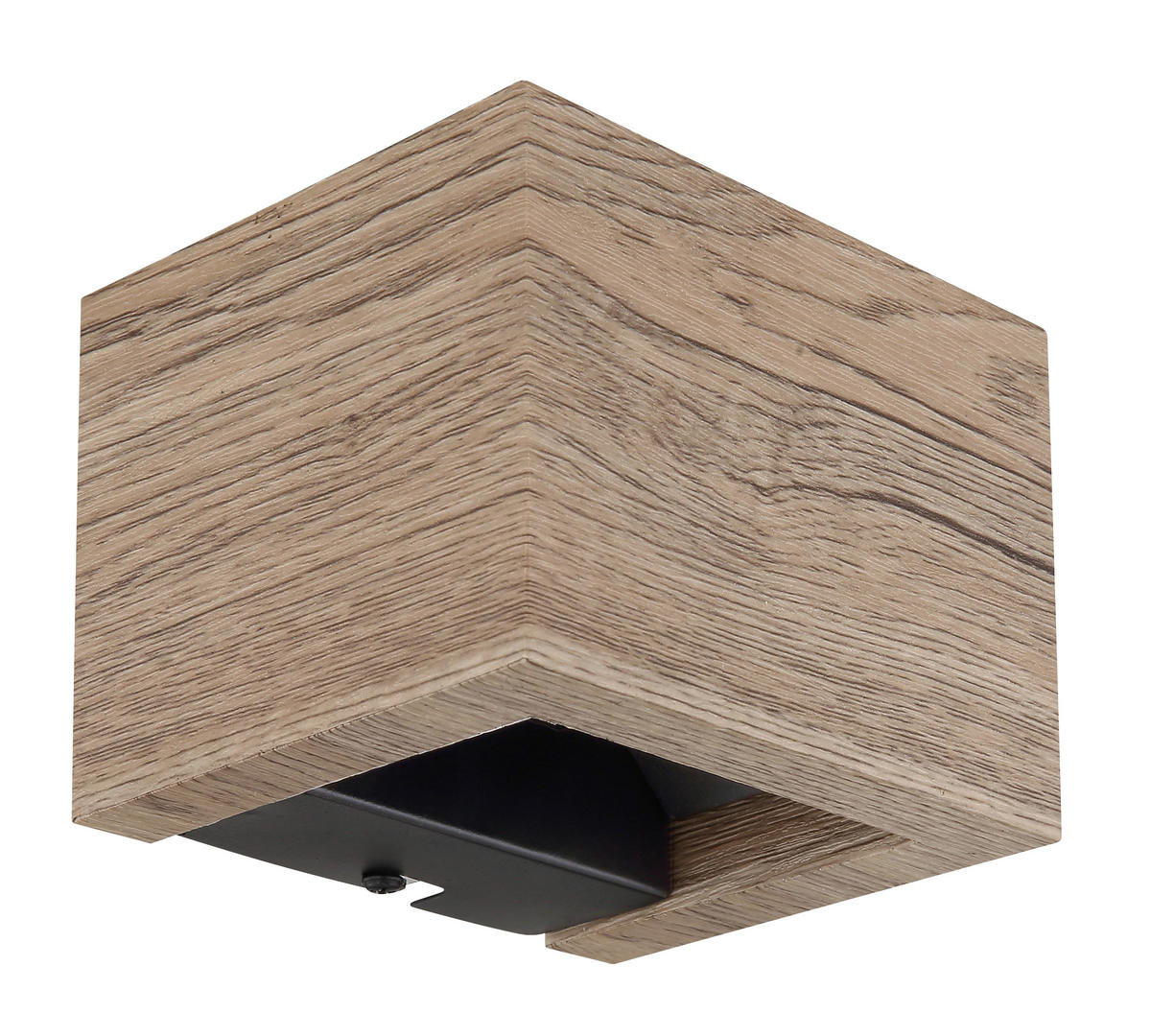 LED VÄGGLAMPA 13,2/11,3/9,8 cm   - svart/mörkbrun, Design, metall/trämaterial (13,2/11,3/9,8cm) - Globo