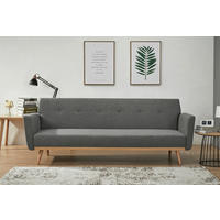 SCHLAFSOFA in Struktur Grau  - Naturfarben/Grau, MODERN, Holz/Textil (212/79/85cm) - Livetastic
