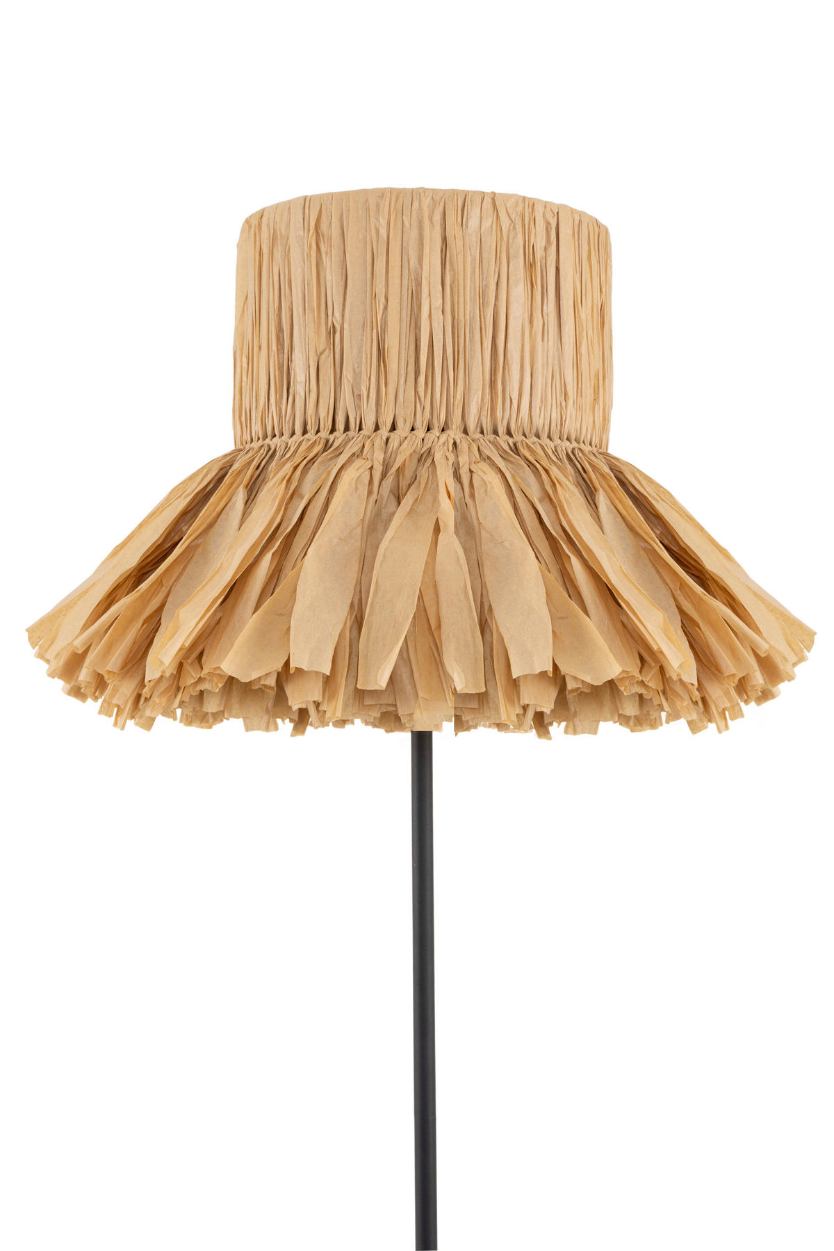 STEHLEUCHTE 50/150 cm    - Schwarz/Naturfarben, Design, Papier/Metall (50/150cm) - Collet's Monde