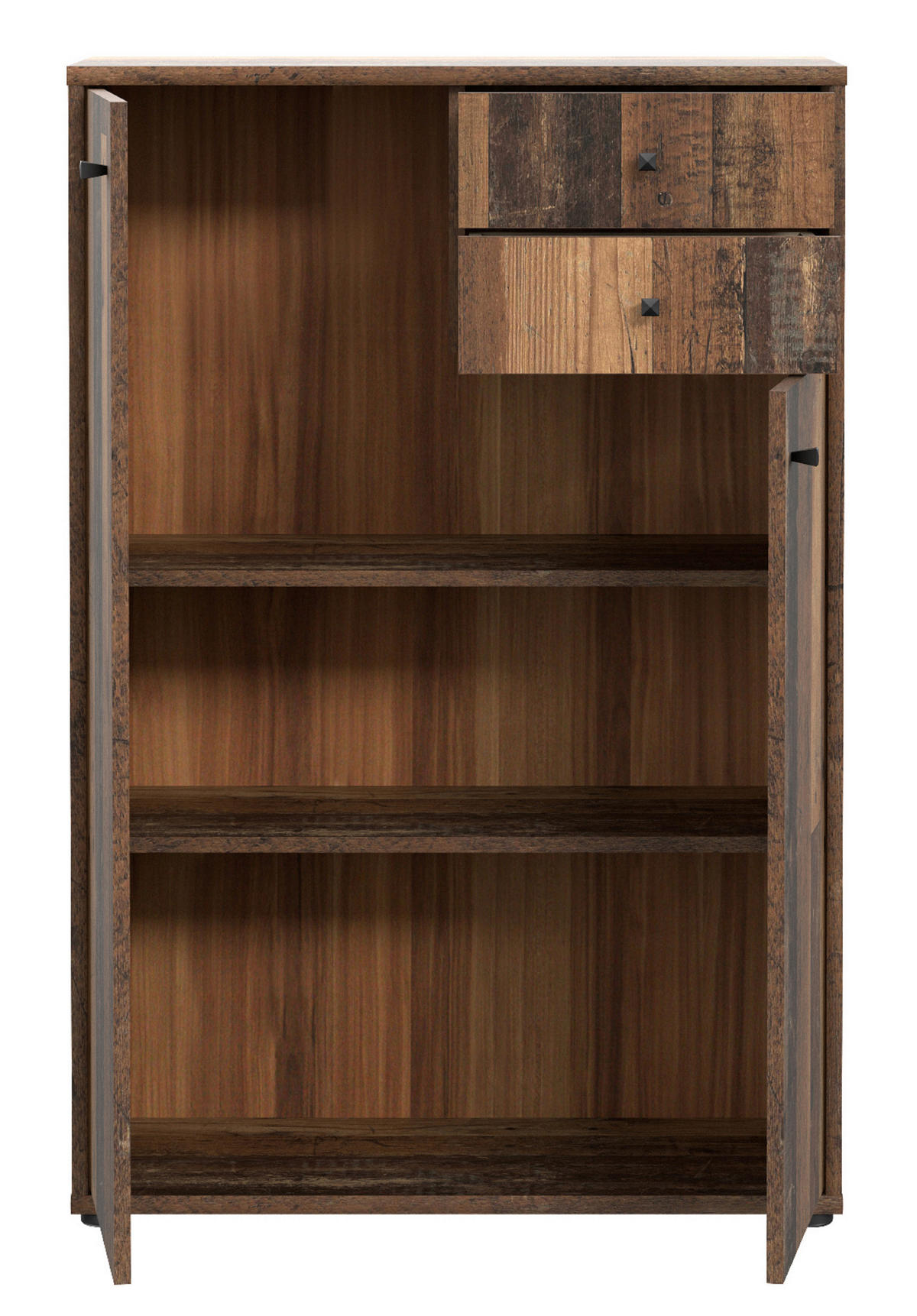 KOMMODE 73,7/111,1/34,8 cm Dunkelbraun, Graubraun  - Dunkelbraun/Graubraun, Design, Holzwerkstoff (73,7/111,1/34,8cm)