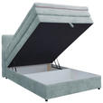 BOXSPRINGBETT 120/200 cm  in Hellblau  - Schwarz/Hellblau, KONVENTIONELL, Kunststoff/Textil (120/200cm) - Carryhome