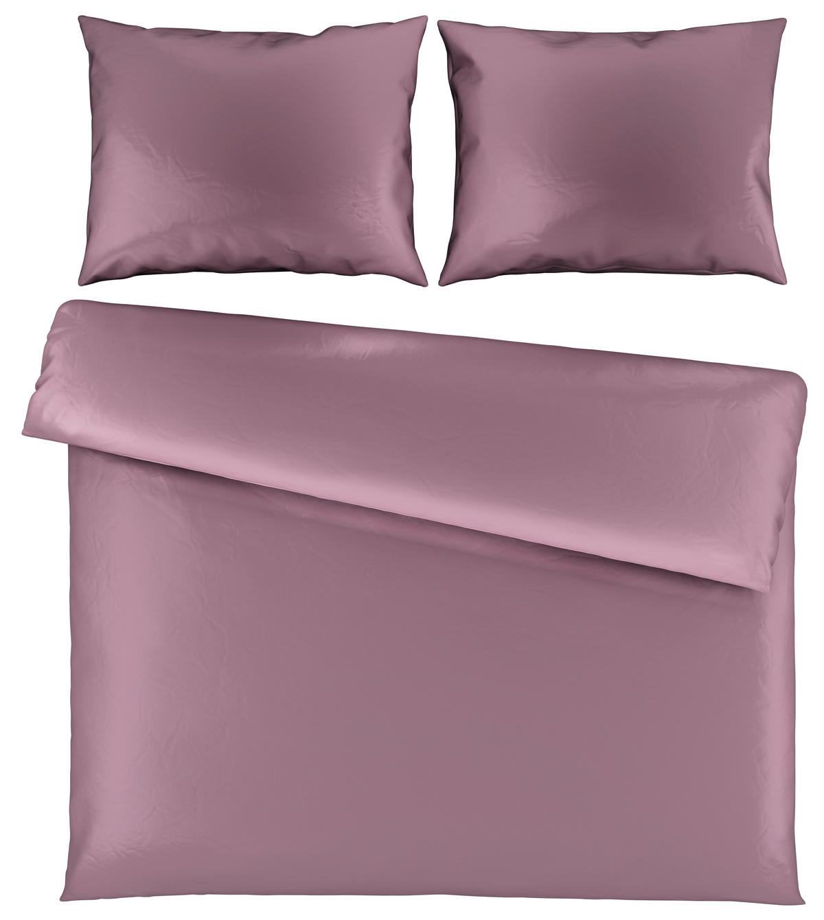 BETTWÄSCHE TANJA Satin 200/200 cm  - Mauve, Basics, Textil (200/200cm) - Novel