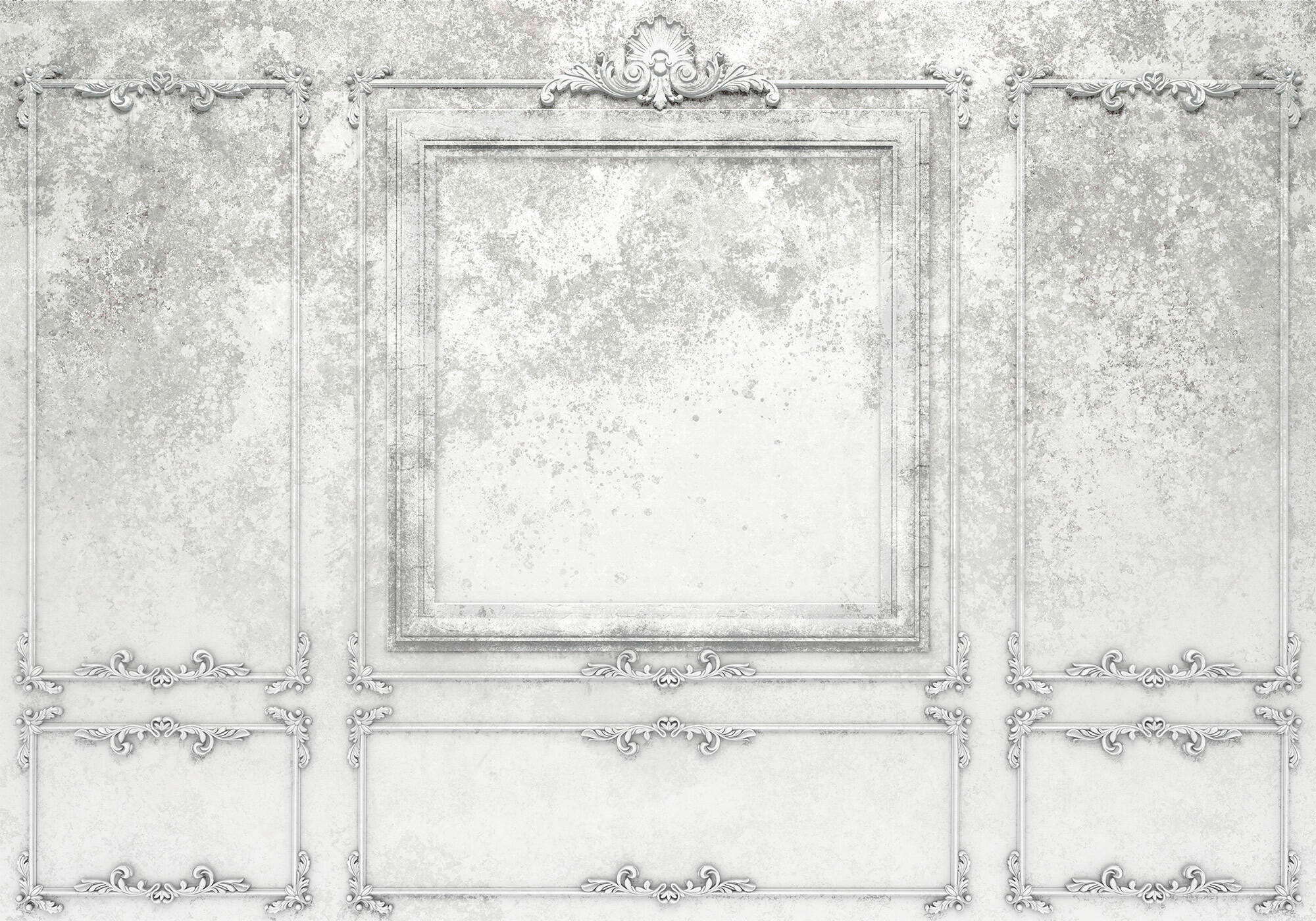 Xora Fototapete Grau, Weiß 400x280 cm