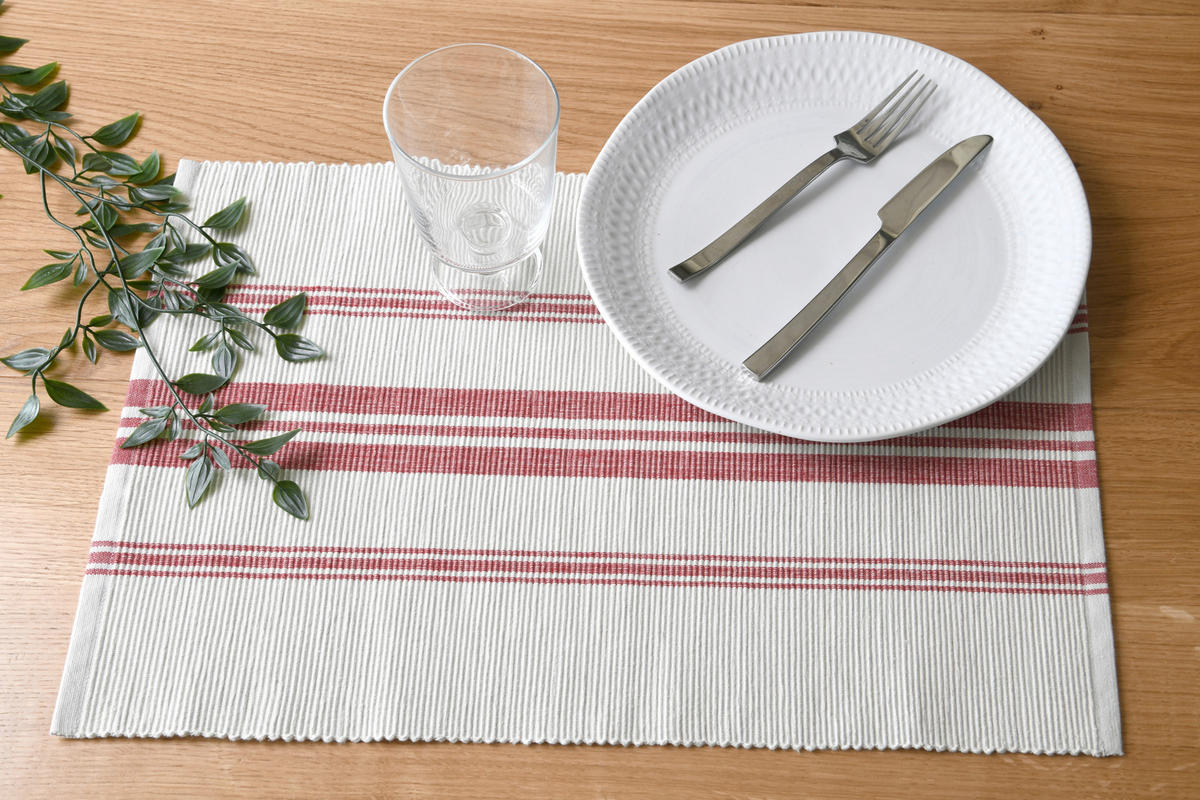 NAMIZNI POGRINJEK  CHAUMONT      35/50 cm   rdeča, bela  - rdeča/bela, Basics, tekstil (35/50cm)